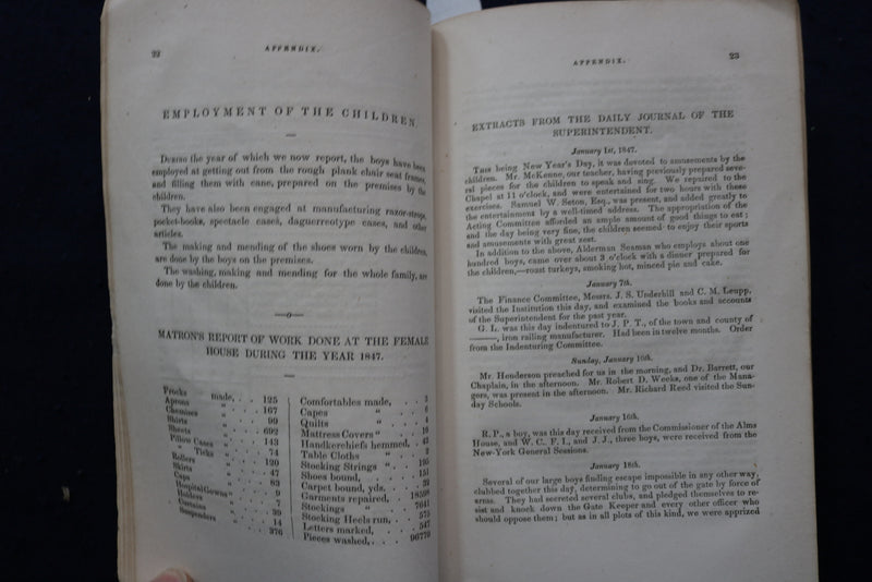 1848 REFORMATION OF JUVENILE DELINQUENTS REPORT SOFTCOVER BOOK - K 838