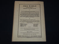 1941 OCTOBER FREE WORLD MAGAZINE - VOLUME 1 NO. 1 - HULL - MACLEISH - K 2052