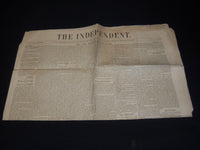 1849 DECEMBER 20 THE INDEPENDENT NEWSPAPER - ZULUS - VOLUME 1 NO. 55 - NP 3879L