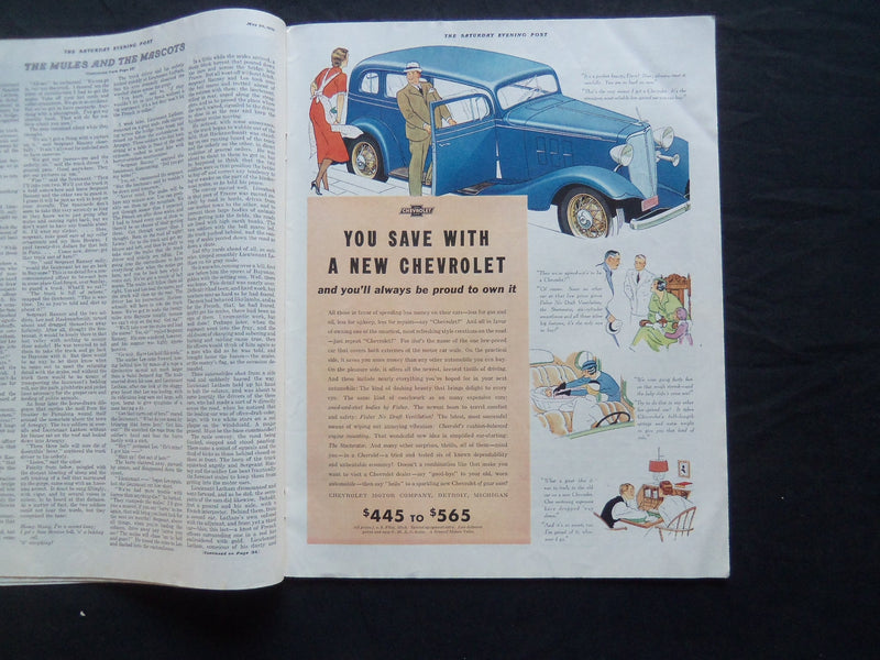 1933 MAY 20 THE SATURDAY EVENING POST MAGAZINE - ILLUSTRATED COVER - SP 1513