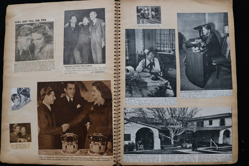 MOVIE STARS SCRAPBOOK - MICKEY ROONEY - ANN - SOTHERN- E 24913