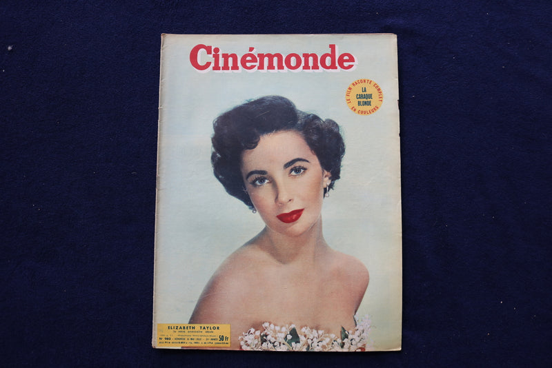 1953 MAY 15 CINEMONDE MAGAZINE - ELIZABETH TAYLOR - FRENCH COVER - E 23964