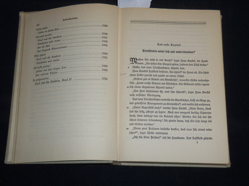 1940 DREI MANNER IM SCHNEE HARDCOVER BOOK BY ERICH KASTNER - KD 5980Q