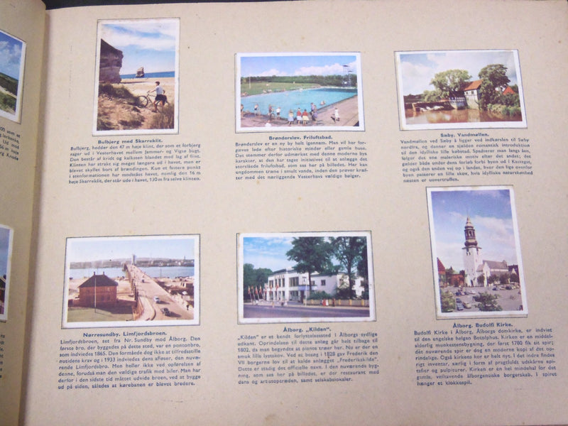 1950'S DANMARKS SERIE I BILLEDER BUILDING TOBACCO CARDS ALBUM - KD 3187