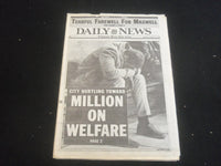 1991 NOV 11 NEW YORK DAILY NEWS NEWSPAPER - ROBERT MAXWELL FAREWELL - NP 5880