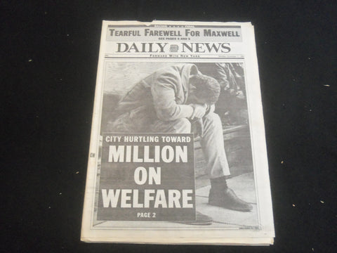 1991 NOV 11 NEW YORK DAILY NEWS NEWSPAPER - ROBERT MAXWELL FAREWELL - NP 5880