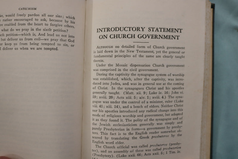 1951 CONFESSION OF FAITH - CUMBERLAND CHURCH HARDCOVER BOOK - K 3336