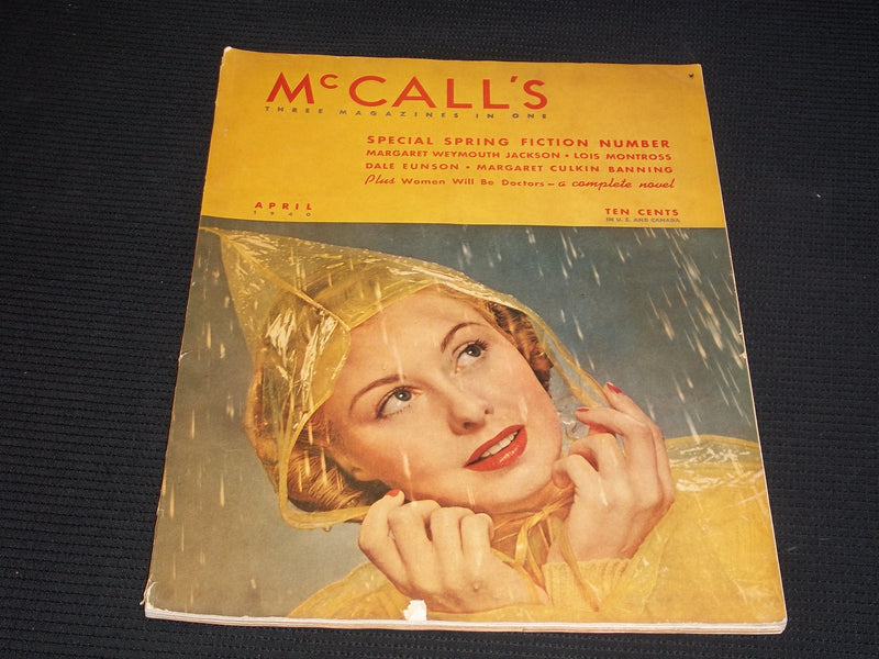 1940 APRIL MCCALL'S MAGAZINE NICE COVER & FULL PAGE ADS - E 1307