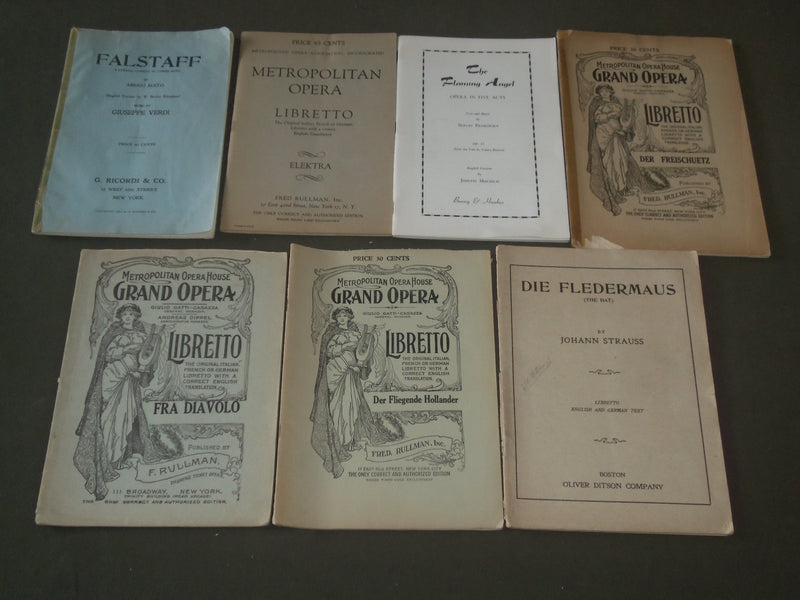 1920'S-1960'S OPERA LIBRETTO CATALOGUE LOT OF 13 ISSUES - MUSIC - O 2363
