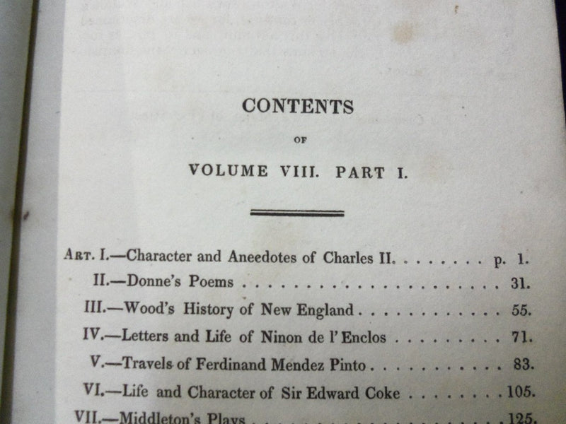 1823 THE RETROSPECTIVE REVIEW VOLUME NO. 8 BOOK PUBLISHED IN LONDON - KD 727R