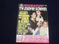 1977 OCTOBER TV & MOVIE SCREEN MAGAZINE - ELVIS PRESLEY - PHOTOS - ST 5854