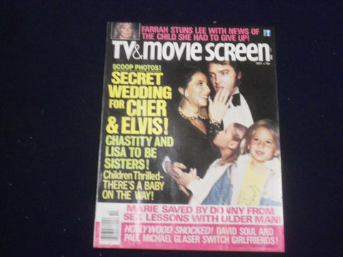 1977 OCTOBER TV & MOVIE SCREEN MAGAZINE - ELVIS PRESLEY - PHOTOS - ST 5854