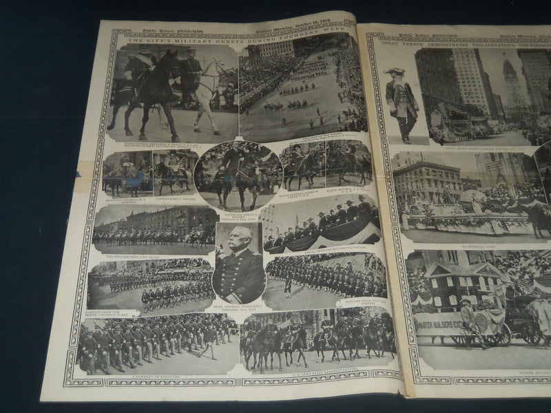1908 OCTOBER 18 PHILADELPHIA LEDGER PICTURE SECTION - FOUNDERS WEEK - NT 7387