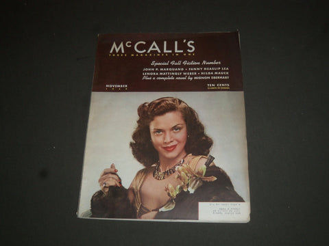 1940 NOVEMBER MCCALL'S MAGAZINE - NICE COVER, STORIES & ADS - SP 6790