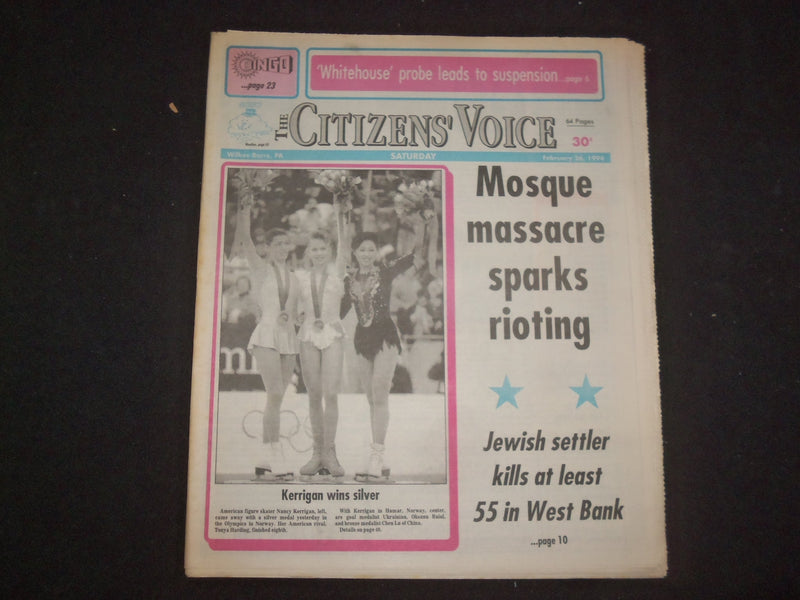 1994 FEBRUARY 26 CITIZENS' VOICE-WILKES-BARRE, PA- KERRIGAN WINS SILVER -NP 8297