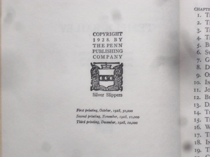 1928 SILVER SLIPPERS HARDCOVER BOOK BY TEMPLE BAILEY - KD 9036