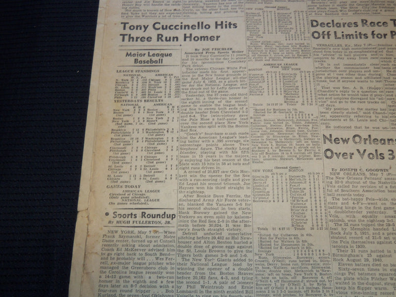 1945 MAY 7 TAUNTON DAILY GAZETTE NEWSPAPER - EUROPEAN WAR OVER - NT 9465