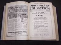 1929 JANUARY-DECEMBER JOURNAL OF EDUCATION BOUND VOLUME - COMPLETE YEAR - R 892