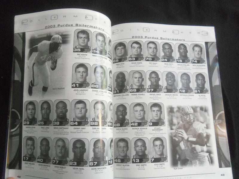 2003 OCT 11 FOOTBALL PROGRAM - PERDUE UNIVERSITY VS PENN STATE UNIV - B 5534M