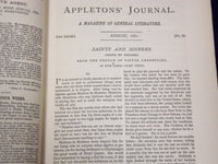 1881 APPLETON'S JOURNAL MAGAZINE LOT OF 4 ISSUES - NICE ADS & STORIES - WR 779