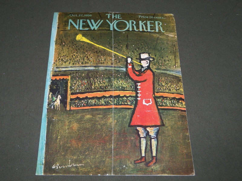 1956 OCTOBER 27 NEW YORKER MAGAZINE FRONT COVER ONLY - GREAT ART FOR FRAMING