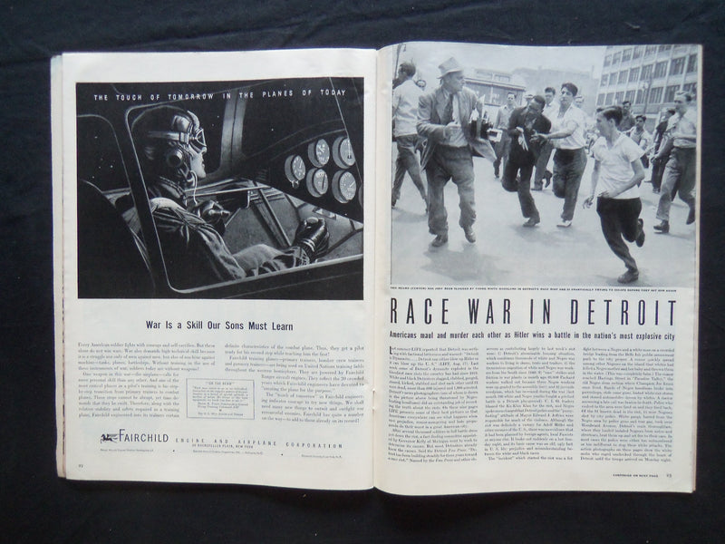 1943 JULY 5 LIFE MAGAZINE - AMERICA'S COMBAT DEAD - L 346