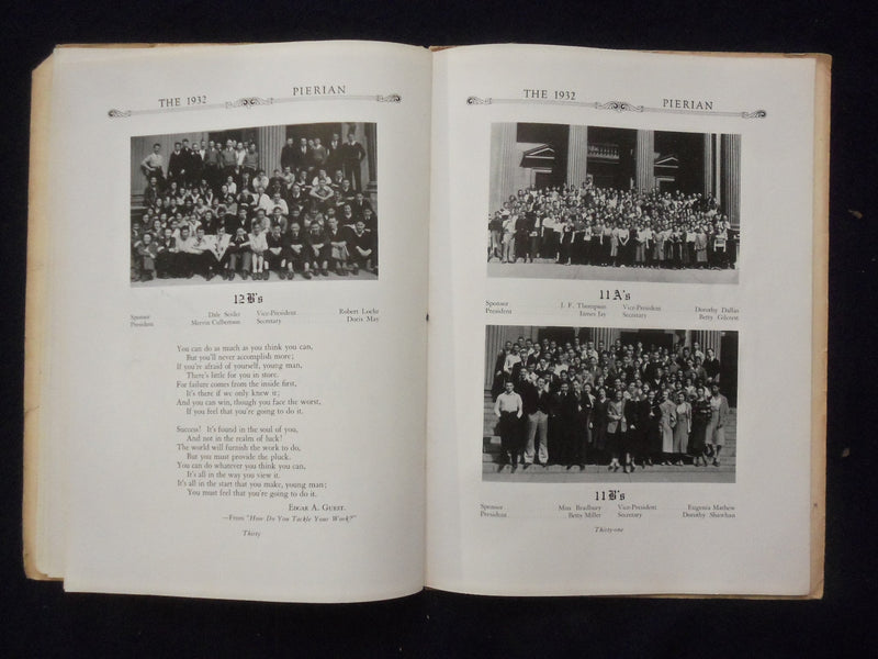 1932 PIERIAN MORTON HIGH SCHOOL YEARBOOK - RICHMOND, INDIANA - YB 1926F