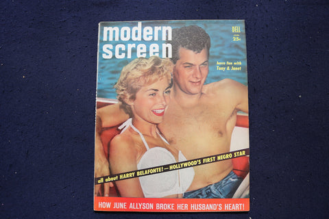 1959 JUNE MODERN SCREEN MAGAZINE - TONY CURTIS & JANET LEIGH COVER - E 17369