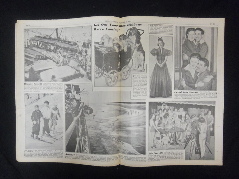 1937 FEB 21 NEW YORK SUNDAY MIRROR - FATAL PLANE CRASH LAID TO MIRAGE - NP 2318
