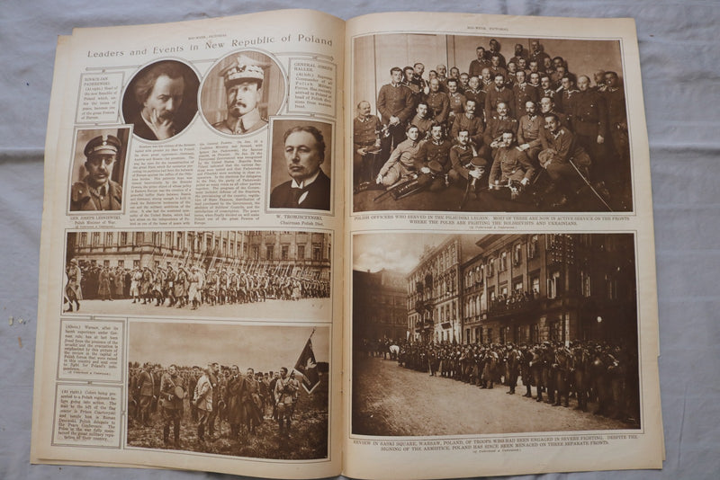 1919 JUNE 19 MID-WEEK PICTORIAL MAGAZINE SECTION - U.S. ARMY ON RHINE - NP 9260