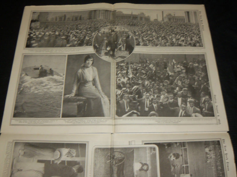 1915 AUGUST 8 NEW YORK TIMES PICTURE SECTION - BATTLESHIP CONNECTICUT - NP 5488