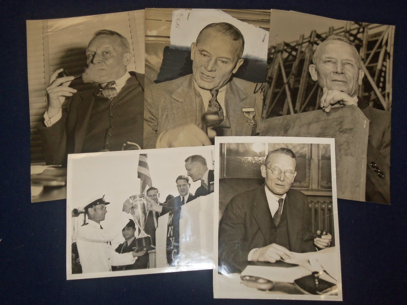 1920'S - 1940'S WIRE PHOTOS OF REAR ADMIRAL EMORY S. LAND LOT OF 18 - J 1800
