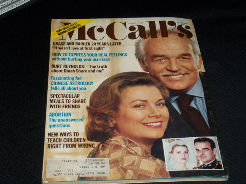 1976 MARCH MCCALL'S MAGAZINE - GRACE & RAINIER 20 YEARS LATER COVER - E 767