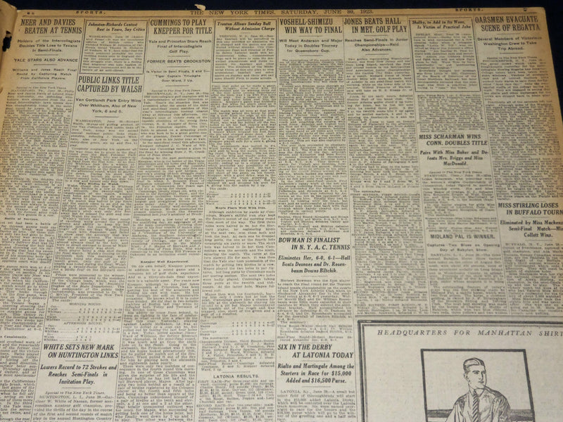 1923 JUNE 30 NEW YORK TIMES - $100,000 PLEDGED DEMPSEY BUT UNCERTAIN - NT 8721