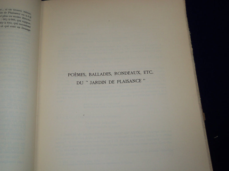 1925 LE JARDIN DE PLAISANCE ET FLEUR DE RHETORIQUE FRENCH VOLUME NO. 2 - KD 2399