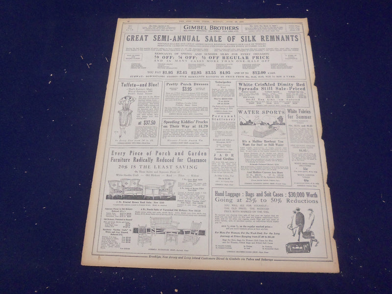 1920 JUNE 20 NEW YORK TIMES - COX AND PALMER MEN CLAIM GAINS - NT 9126