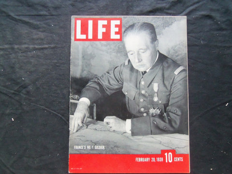 1939 FEBRUARY 20 LIFE MAGAZINE - FRANCE'S NO. 1 SOLDIER - L 118