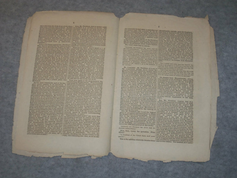 1872 MATT H. CARPENTER SPEECH - PRESIDENT VINDICATED - J 6321