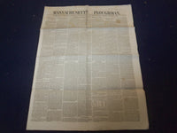 1846 AUGUST 1 MASSACHUSETTS PLOUGHMAN NEWSPAPER - STEAM EXCAVATER - NP 5127