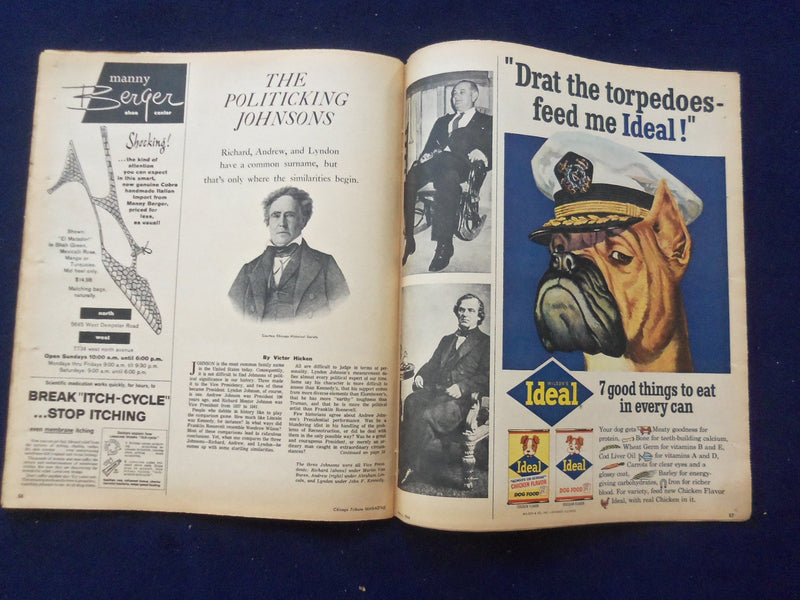 1966 MARCH 6 CHICAGO TRIBUNE MAGAZINE SECTION - THE RESTLESS SAILORS - NP 6384