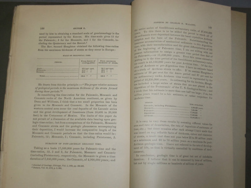 1894 GEOLOGIC TIME; AS INDICATED BY THE SEDIMENTARY ROCKS OF NO. AMERICA- J 4936