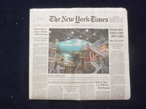 2023 JAN 31 NEW YORK TIMES - NETANYAHU MEETS BLINKEN AS STRIFE GROWS IN ISRAEL