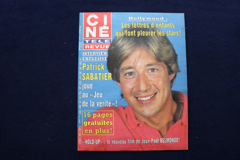 1985 OCTOBER 3 CINE TELE REVUE MAGAZINE - PATRICK SABATIER COVER - E 11962