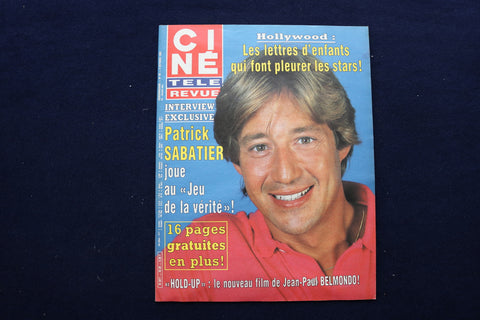 1985 OCTOBER 3 CINE TELE REVUE MAGAZINE - PATRICK SABATIER COVER - E 11962
