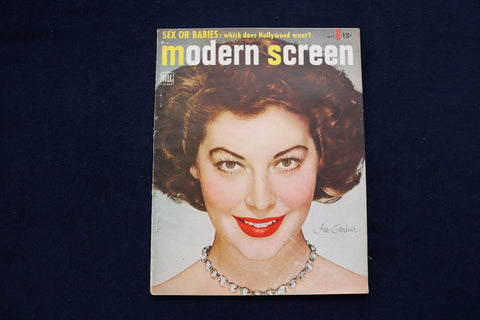 1950 OCTOBER MODERN SCREEN MAGAZINE - AVA GARDNER COVER - E 12749