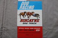 1968 BISCAYNE DOG TRACK DOG RACING PROGRAM - K 3455