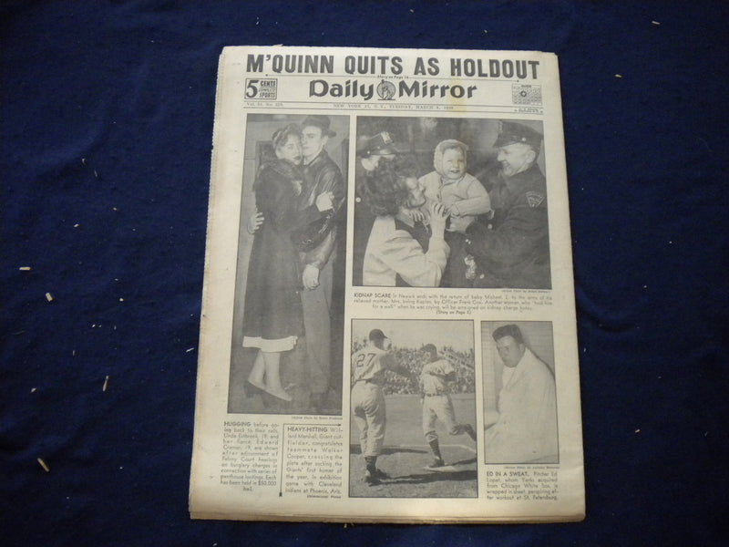 1948 MAR 9 NEW YORK DAILY MIRROR NEWSPAPER - TRUMAN TO RUN IF NOMINATED- NP 5996