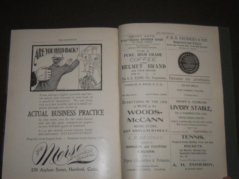 1903 CHRONICLE CLASS-BOOK - HARTFORD HIGH SCHOOL CONNECTITCUT - J 2488