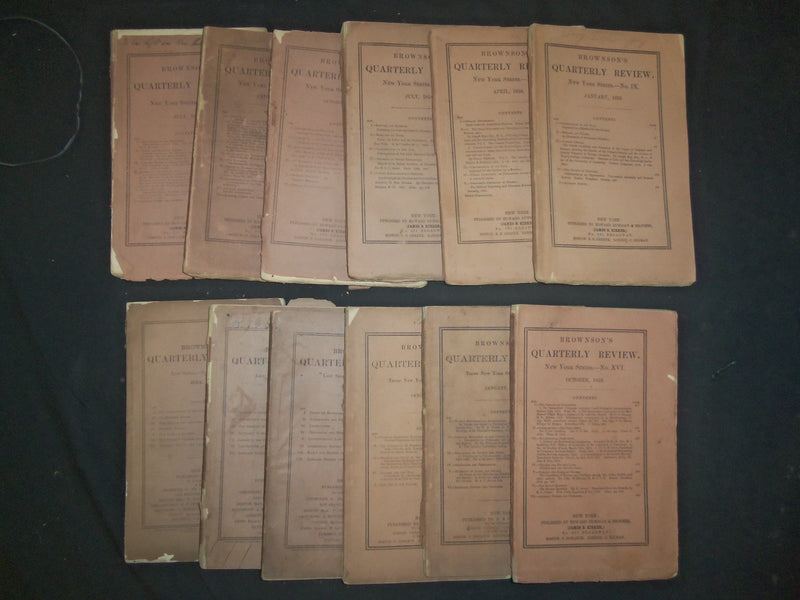 1858-1874 BROWNSON'S QUARTERLY REVIEW MAGAZINE - LOT OF 12 ISSUES - WR 1217