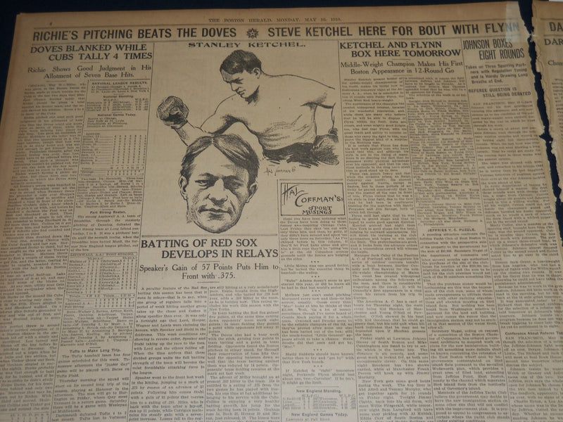 1910 MAY 16 THE BOSTON HERALD - PERIL IN COMET'S APPROACH TO EARTH - BH 359